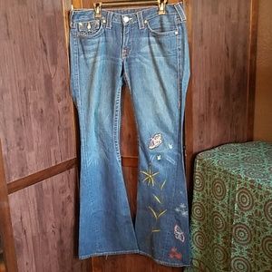 True Religion Jeans Joey Embroider butterflies